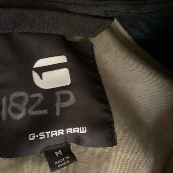 G Raw camo bomber with knit details deep front pockets cotton size M - Picture 10 of 14